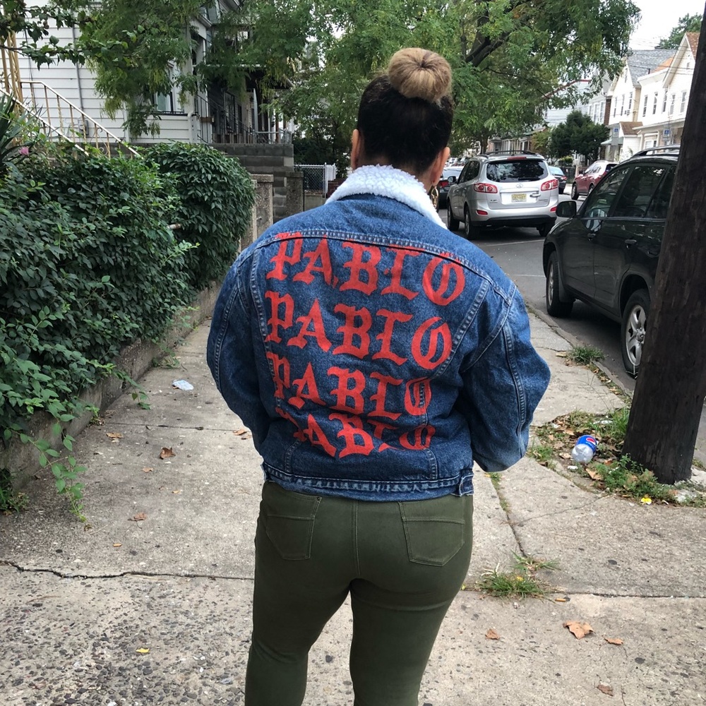 Yeezy “Pablo Pablo” jean jacket  woman small
